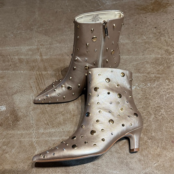 Jessica Simpson Shoes - Jessica Simpson Vivianna Gold Studded Boots